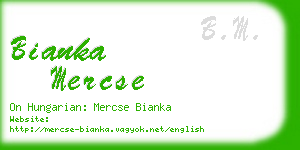 bianka mercse business card